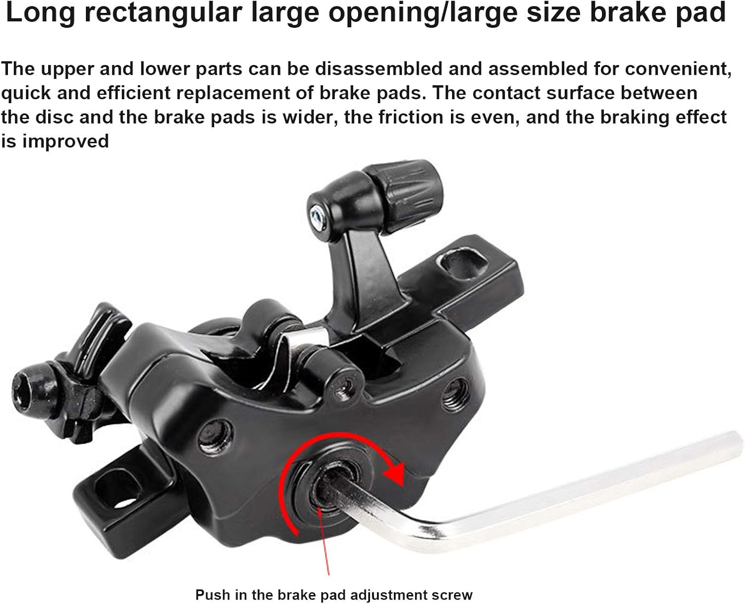 Alvinlite Bike Disc Brake Kits, Bike Brake Levers Conversion Kit Mechanical Front and Rear Brake Caliper Rotor Sets for Mountain Bicycle Folding Bike