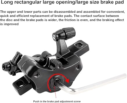 Alvinlite Bike Disc Brake Kits, Bike Brake Levers Conversion Kit Mechanical Front and Rear Brake Caliper Rotor Sets for Mountain Bicycle Folding Bike