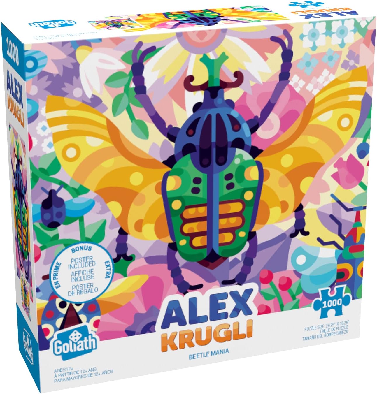 Goliath Alex Krugli - Beetle Mania 1000-Piece Puzzle - Completed Size 26.75 x 18.26 Inches - Ages 12 and Up