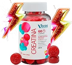 Creatine Monohydrate in Gummies 3000 mg | Sugar Free Creatine Gummies | Sour Strawberry Flavor | Improves Strength and Performance