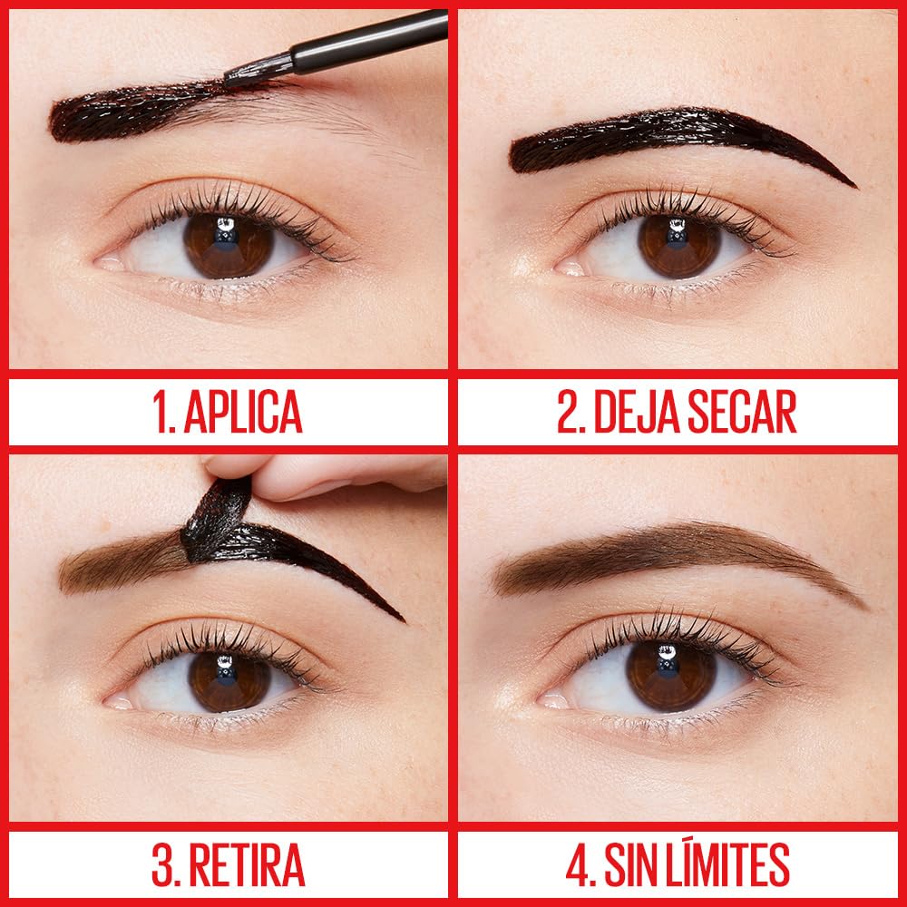 Maybelline New York Tattoo Brow Geçici Kaş Dövmesi, Açık Ton, 4.9 ml (2 paketi)
