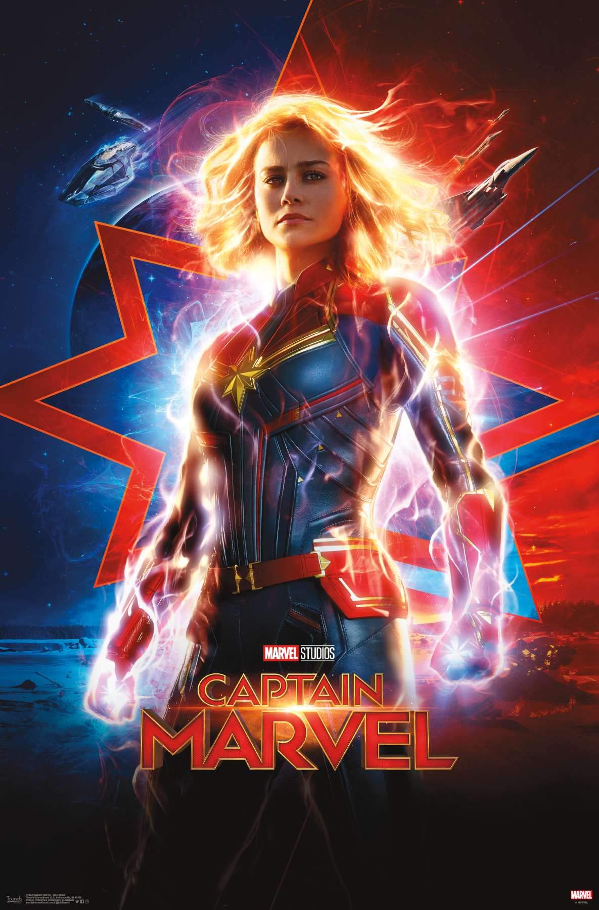 Trends International Marvel Cinematic Universe - Captain Marvel - One Sheet Wall Poster, 14.725" x 22.375", Premium Unframed Version