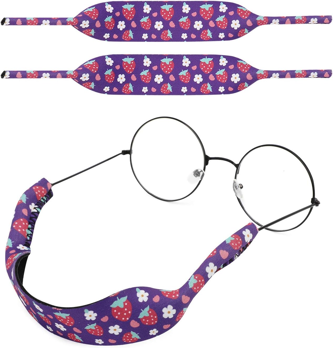 MoKo Eyewear Retainer, [2 Pack] Neoprene Sports Safety Sunglasses