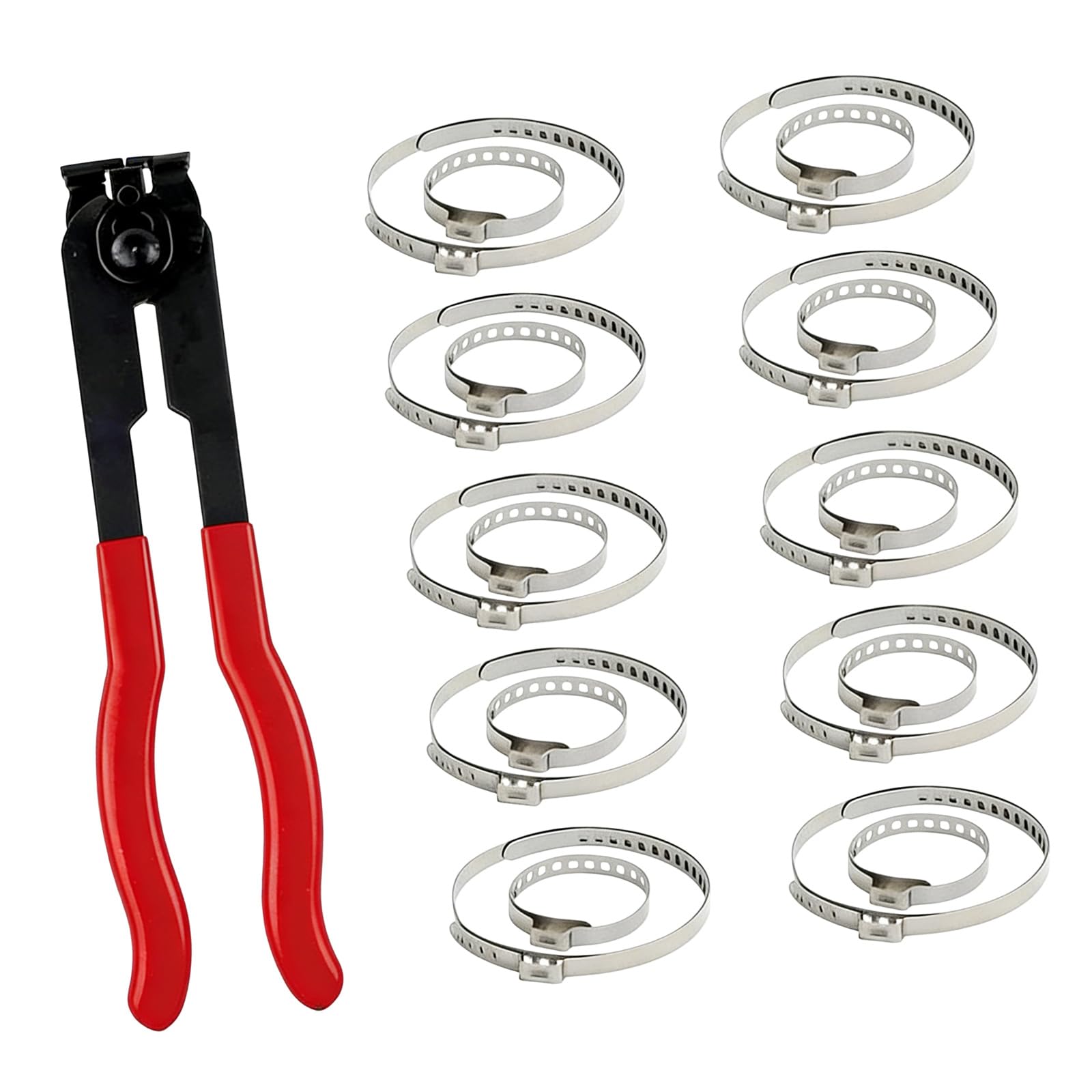 Msioytog 20Pcs Adjustable Universally Cv Extension Boot Clamps With Ergonomic Clamp Pliers For Smooth Drivetrain Operations Adjustable Boot Grip Crimper