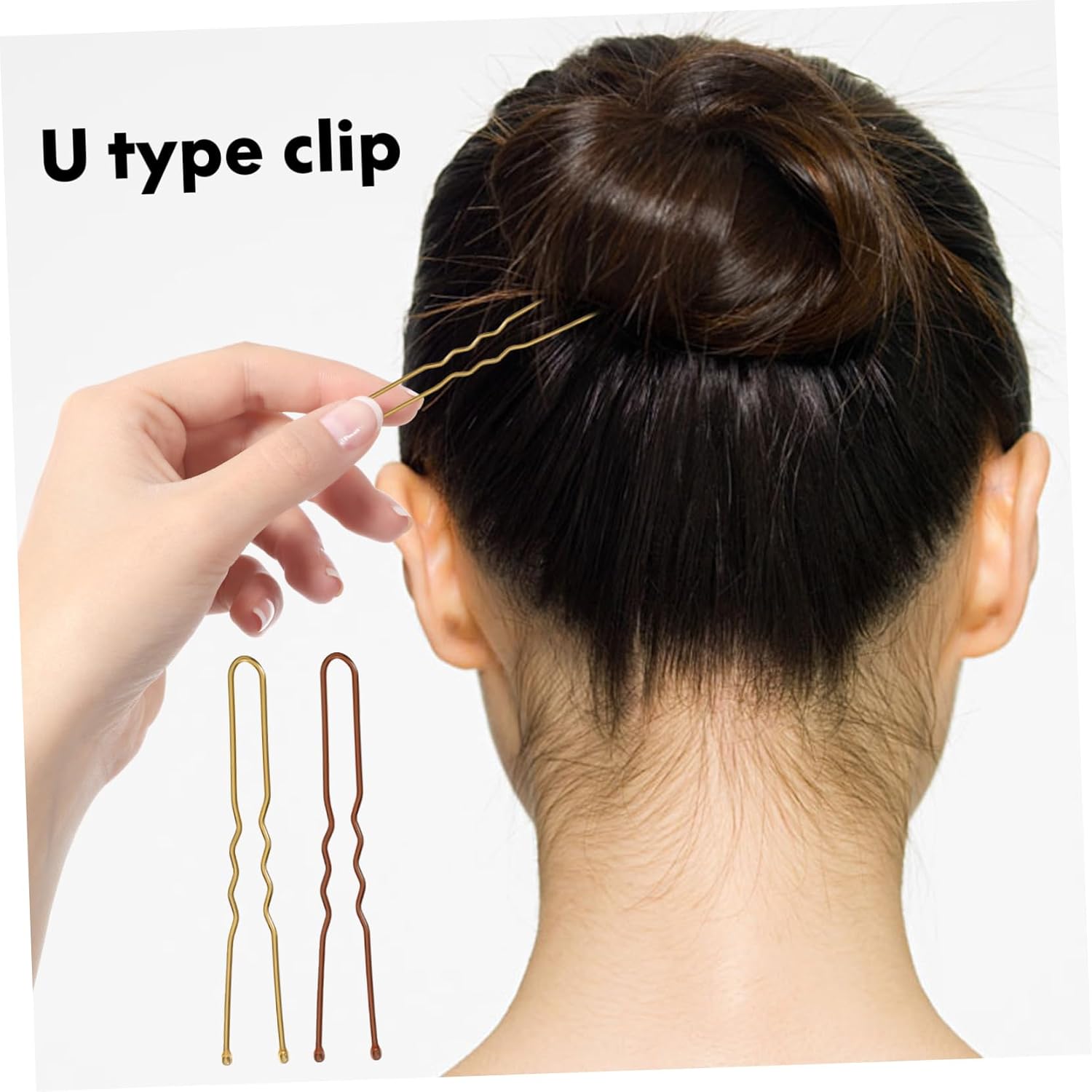 FRCOLOR Elastic Donut Bun Maker for Women Hair Styling Comfortable Hair Accessories with Donut Rings U Shaped Pins and Pink Pulling Needle Tools for Beginners