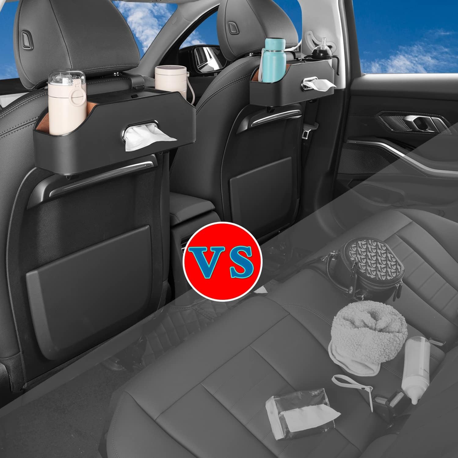 Organizer Sedile Auto Per Opel Antara 2006-2016 | Protezione Anti Calci Con Tasche