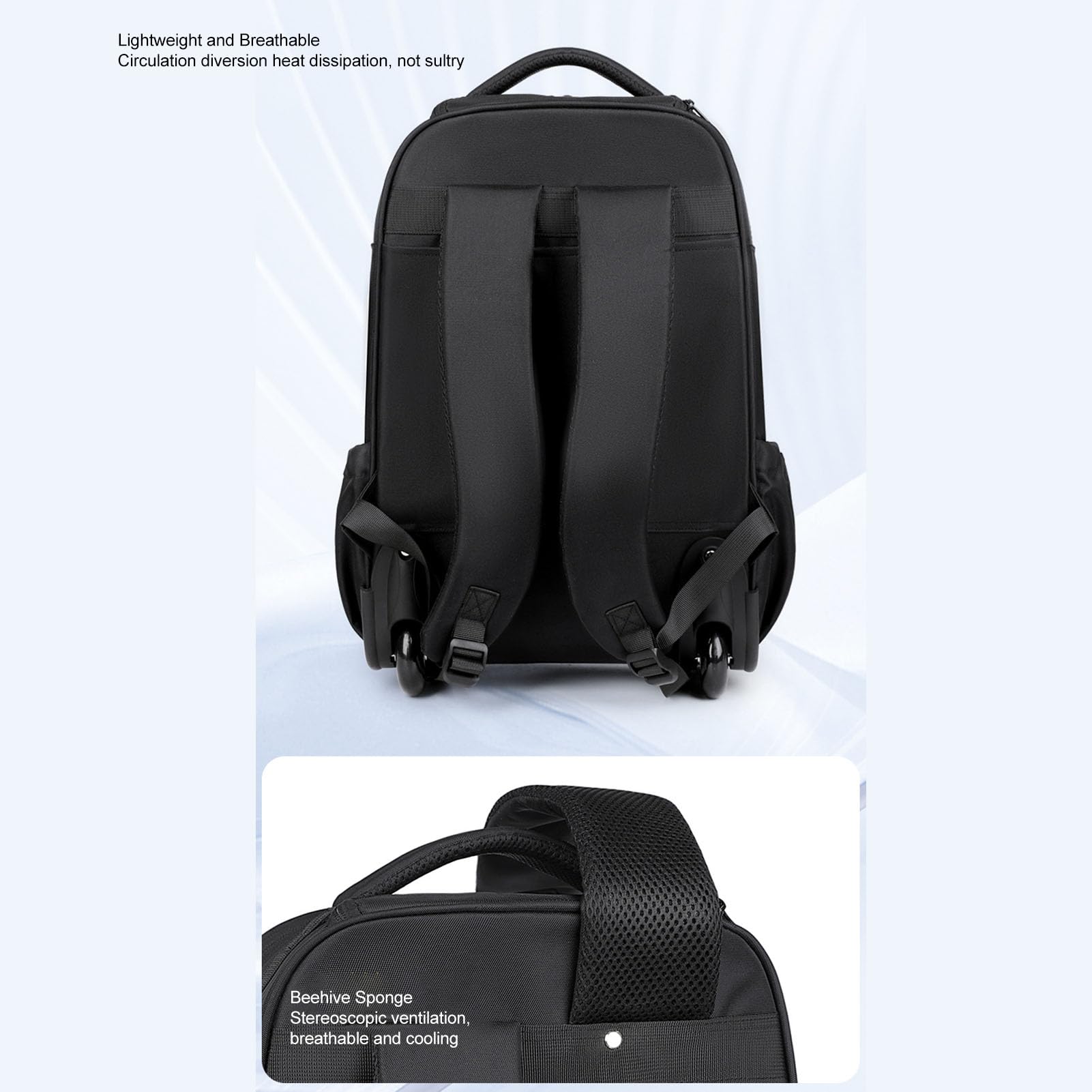 Luocute Zaino Trolley con Ruote Carrello Impermeabilizzante da 30 Litri