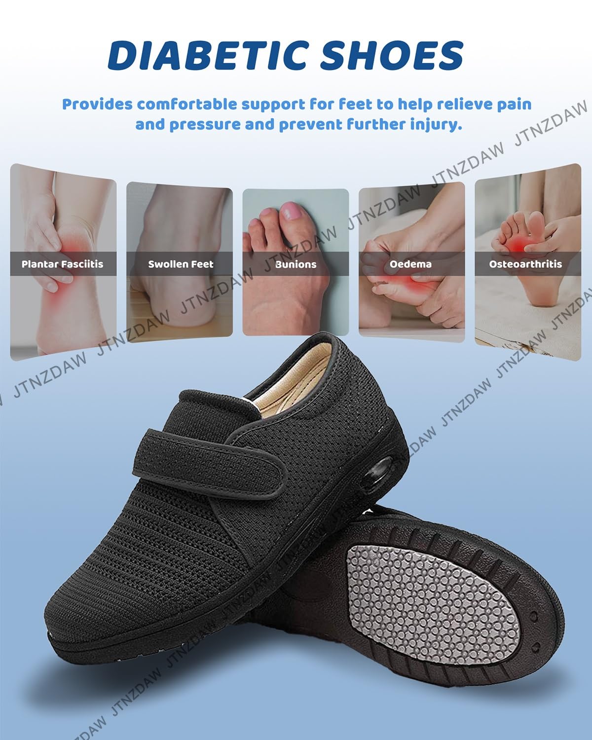 Scarpe Donna Estive. A Strappo da Ginnastica in Rete Traspirante Comode E Casual Sportive Ortopediche Piedi Gonfi