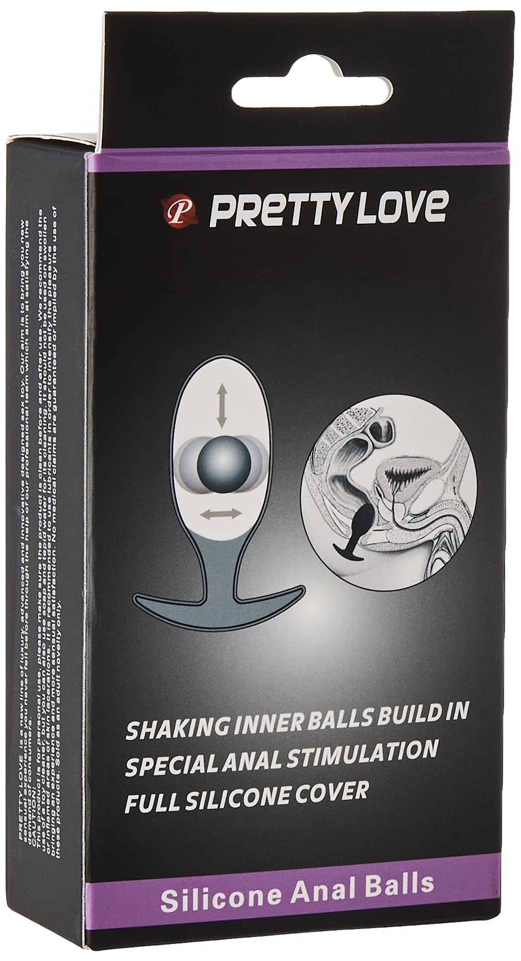 Amazon.com: Pretty Love 3.34" Silicone Anal Plug w/Ball - Black : Health &  Household