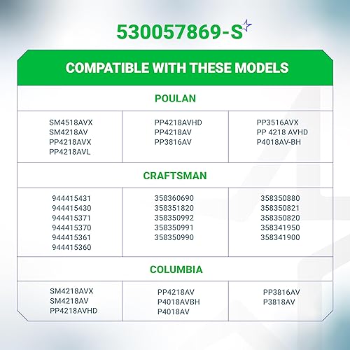 Miniatura 7 de BlueStars 530057869 Filtro de aire - Compatible con Poulan P3818AV P4018AV 4218A 4218AVX PP3516AVX PP4218AV PP4218AVHD PP4218AVL Poulan Pro 42cc