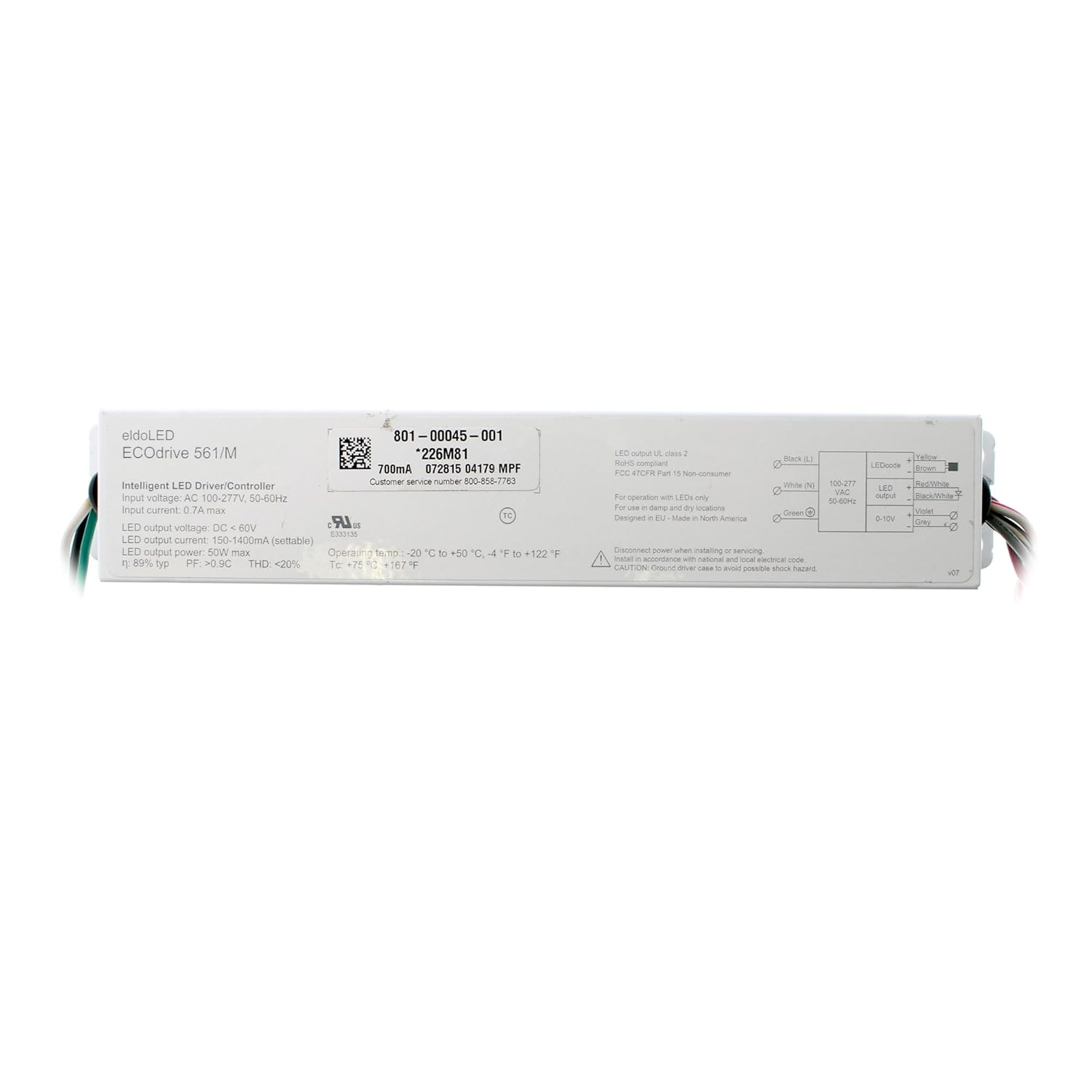 eldoLED ECOdrive 561/M Intelligent LED Driver - Controller, 50W, 60V ...
