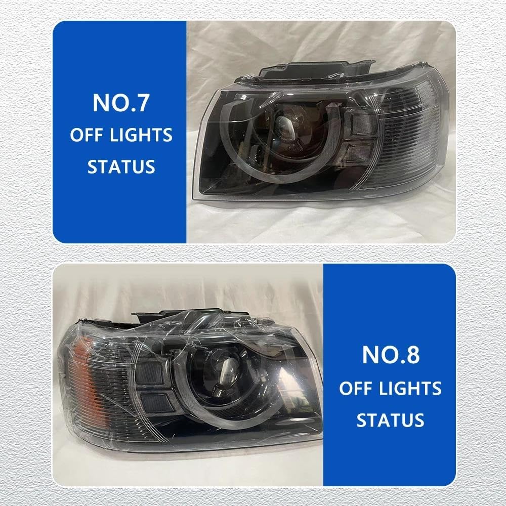 Fari Auto Per Land Rover Per Freelander 2 2007-2015 | Kit Fari Indicatori Di Direzione DRL Completamente Aggiornati A LED(BIANCO,Guidatore mancino)