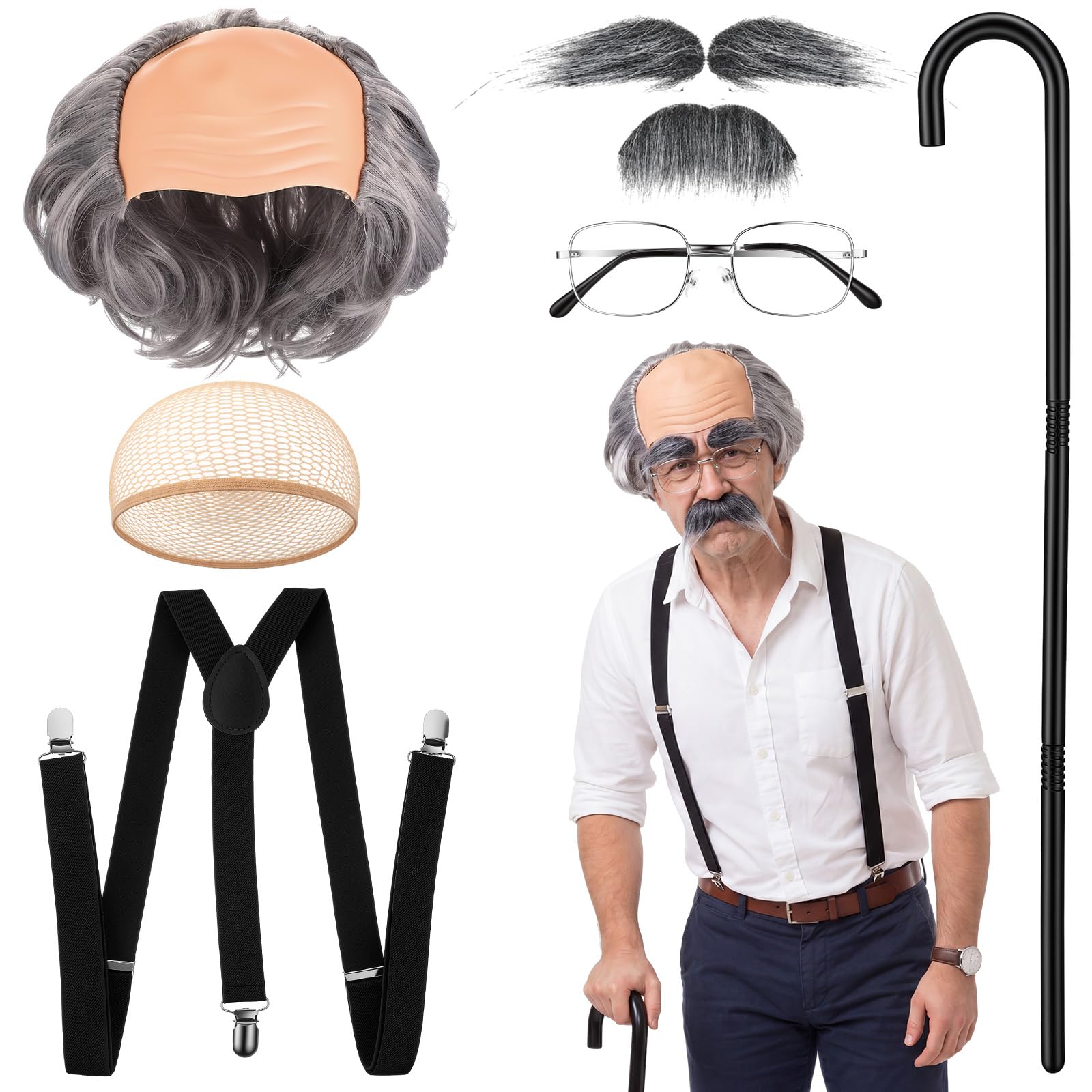 Photo 1 of Rivvlive Old Man Costume Set - Grey