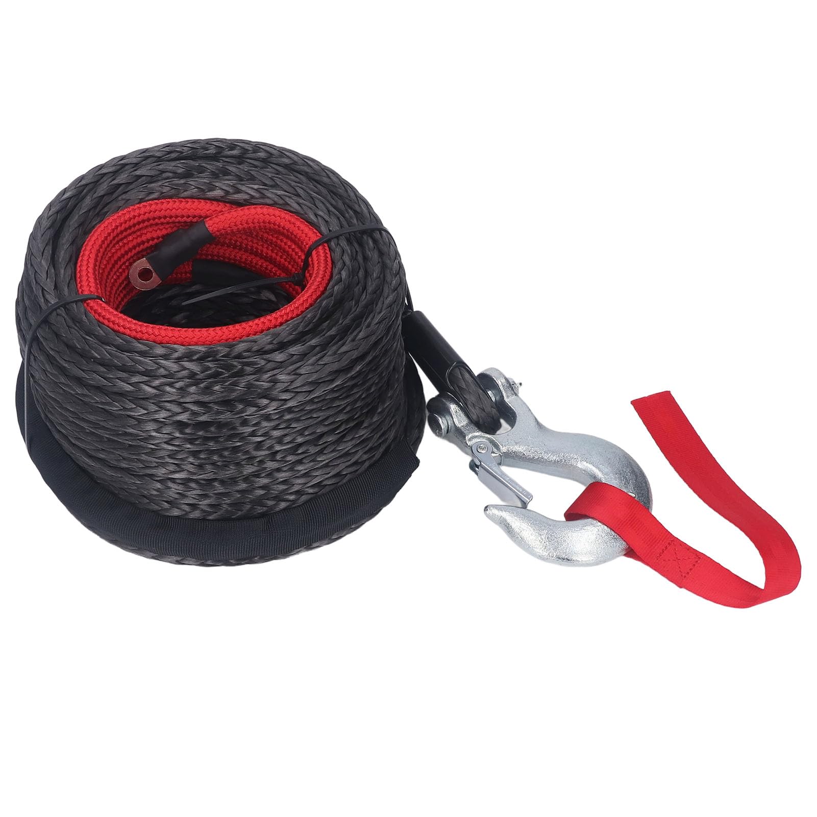 10 Mm X 30 M, Corda in Plastica Resistente, Kit Corda Sintetica con di Trazione di 18.740 Libbre, Kit Cavo Corda Sintetica per Camion Fuoristrada
