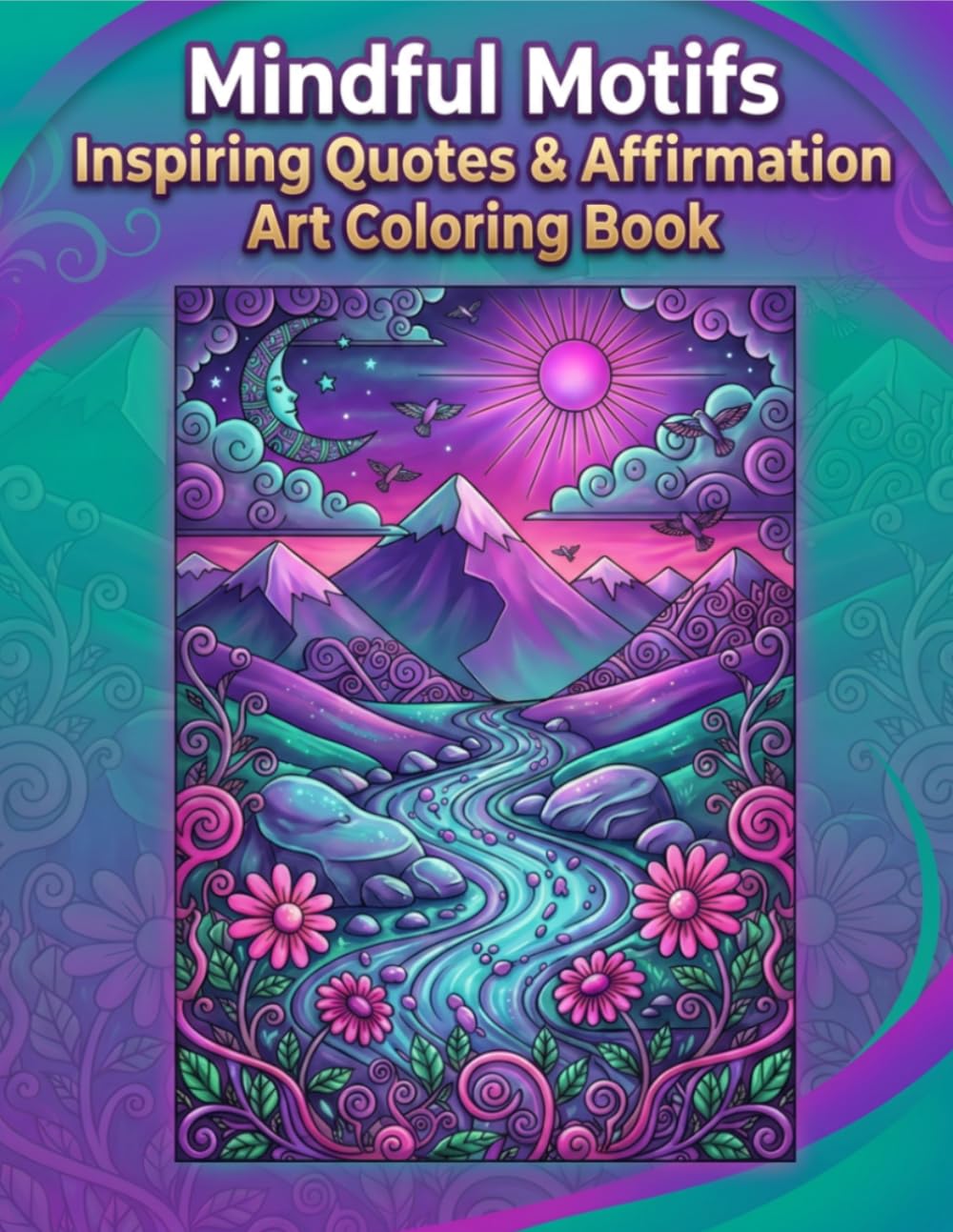 Mindful Motifs Inspiring Quotes & Affirmation Art: An Inspirational Coloring Book with Positive Affirmations, Mindfulness, Confidence Building, and Stress Relief
