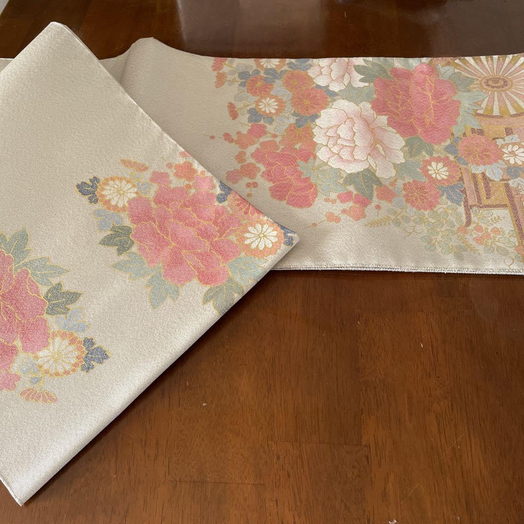 Amazon.co.jp: 綴れ 袋帯 花車 錦糸 管理.和帯 : ファッション