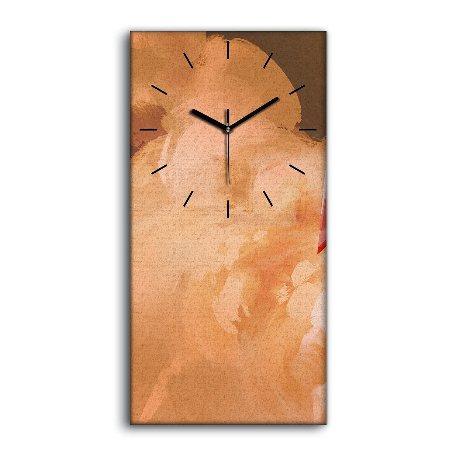 Horloge sur Toile Sans Tic-Tac Tableau Décoratif 30x60cm Idéal Sommeil Paisible