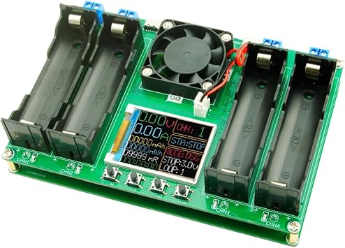 18650 Lithium Battery Capacity Tester Automatic Internal Resistance Tester Battery Power Detector Module Dual Type-C Interface4 Channel