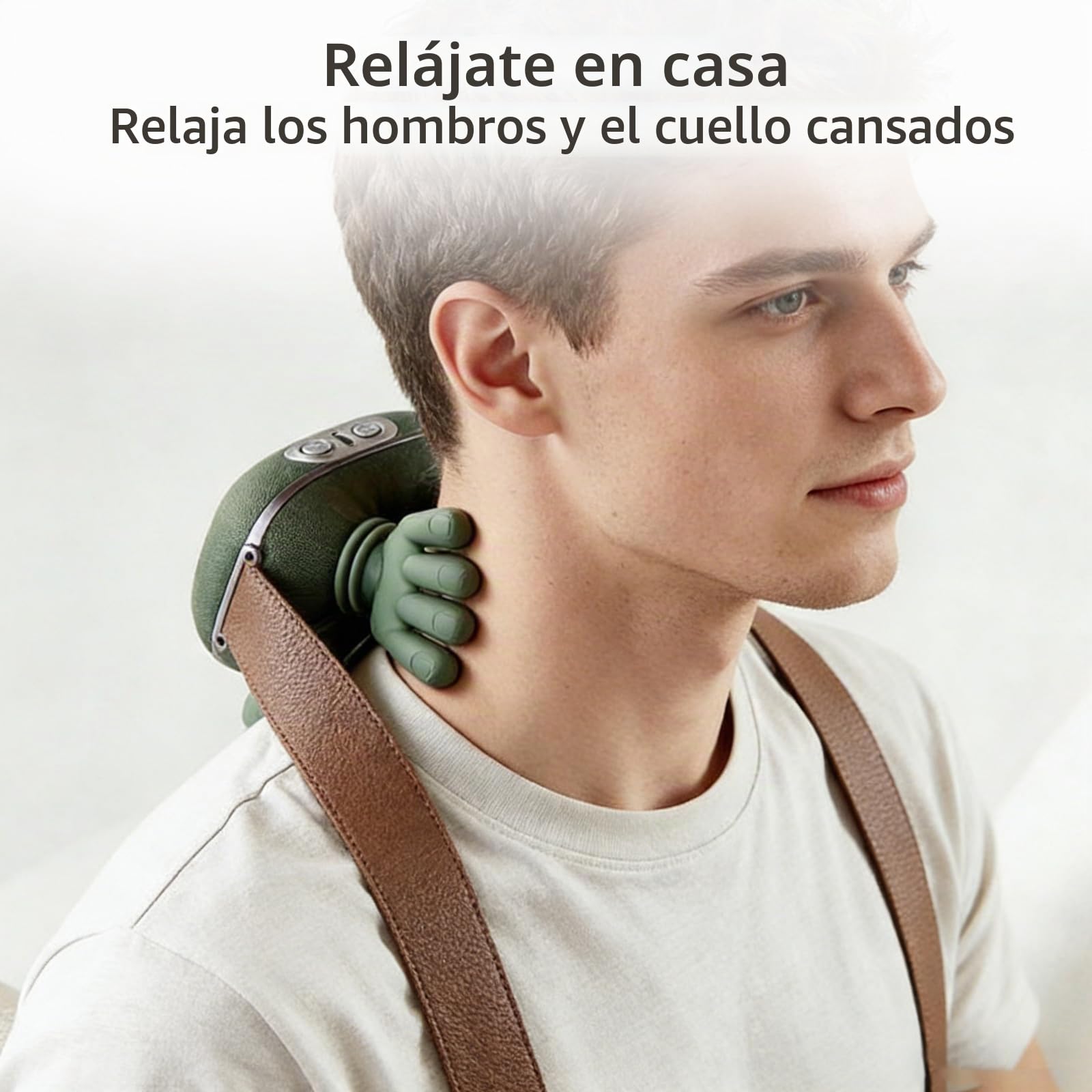 Masajeador Shiatsu Profesional para Cuello y Hombros, Masajeador de Tejido Profundo 4D con Calor