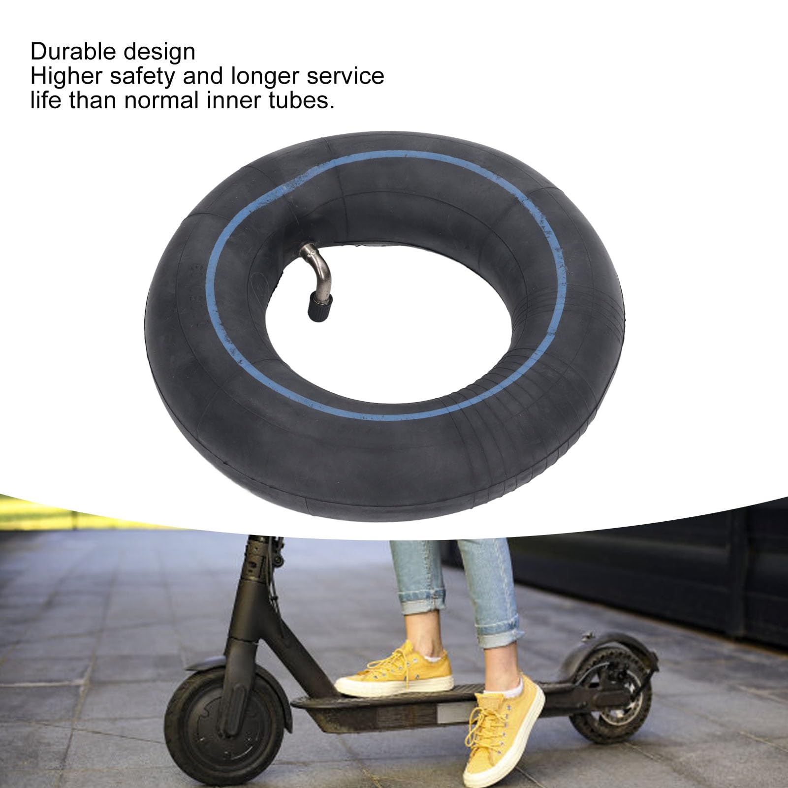 Chambre à Air Scooter Électrique 8 Pouces 200x50 Épaissie Avec Vanne 90 Degrés