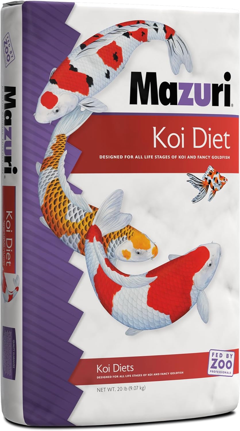 Mazuri Koi Platinum Ogata Floating Koi Food for Fish, 20 lbs.