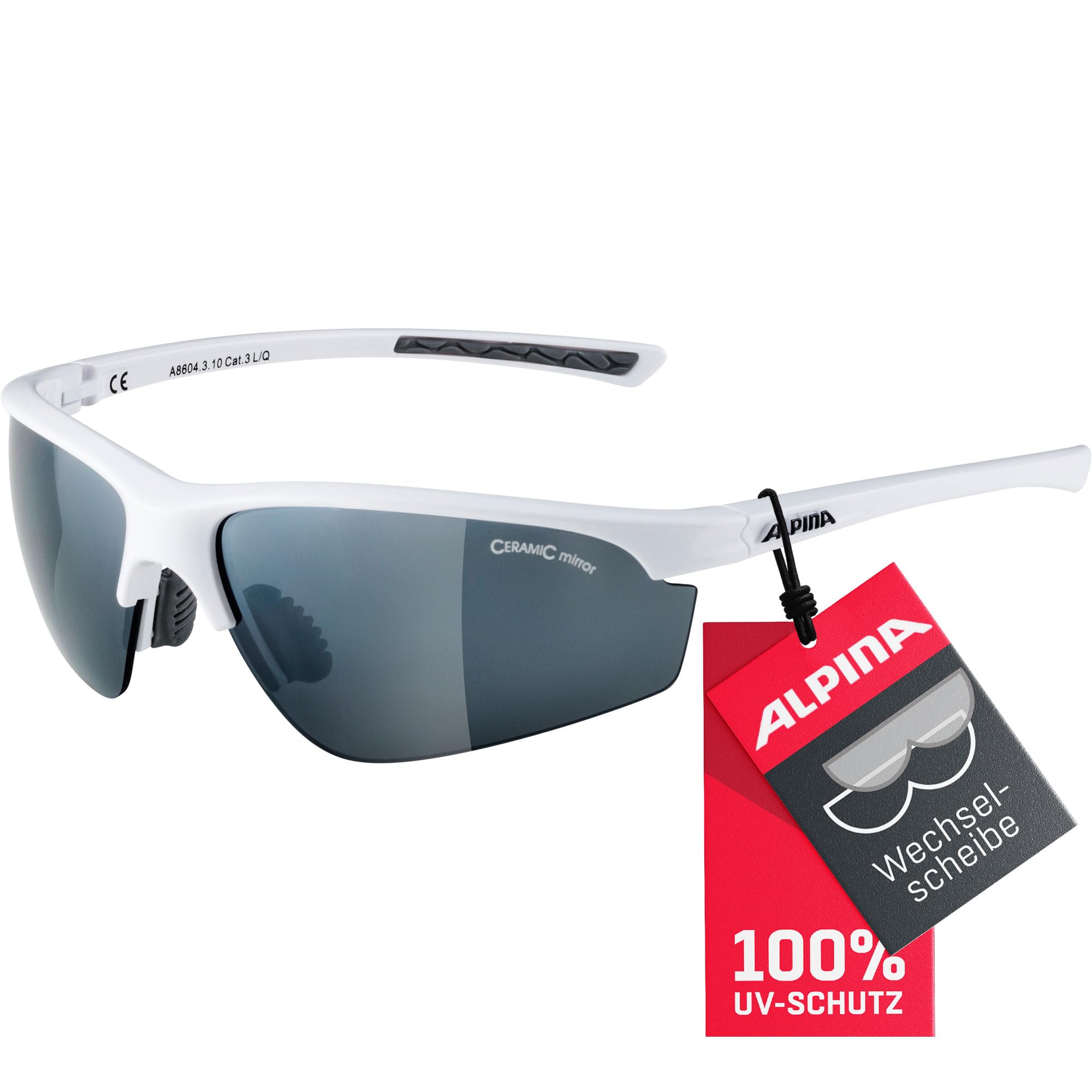 ALPINA TRI-EFFECT 2.0 - Indiv. Anpassbare, Bruchsichere Wechselscheiben Sport- & Fahrradbrille Mit 100% UV-Schutz Für Erwachsene