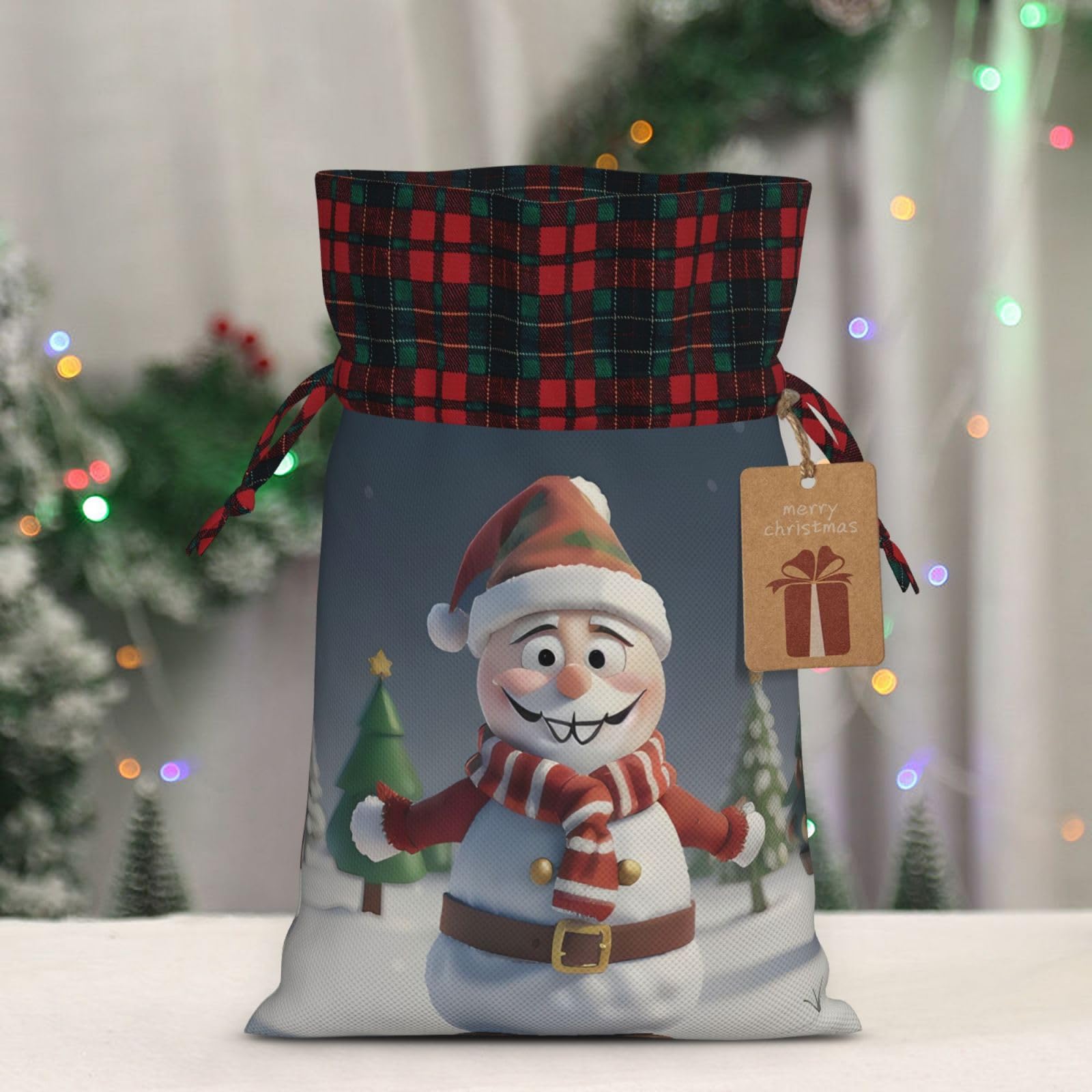 16 Sacchetti Regalo Natalizi Con Coulisse In Tela Di Iuta Sacchetti Per Caramelle E Bomboniere~p125836101