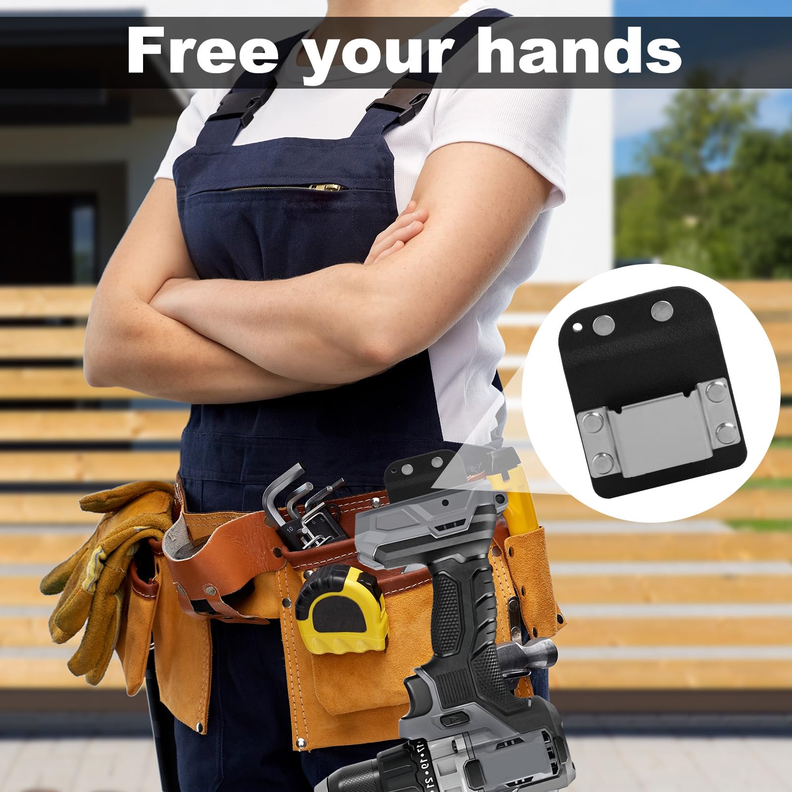 Drill Holder Clip for Tool Belt, Quick Grab or Hang Tape Measure Belt Clip — Amazon image 6