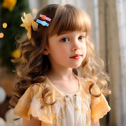 Miniatura 3 de PinkSheep Pinzas para el pelo para niñas pequeñas, paquete de 612 unidades, accesorios para el cabello para niñas, unicornio, sirena, animales y