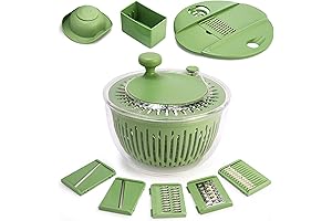 SUSTEAS Salad Spinner: Shred Lettuce, Wash Fruits, and Dry Herbs