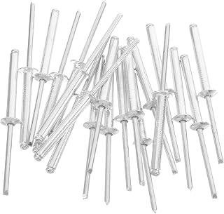 20pcs Aluminum Blind Pop Rivets M4x30, Black Painted round Head Solid Pull Rivets for Aluminum Alloy Door and Window Fastening, Corrosion-resistant Hardware for Metal Assembly