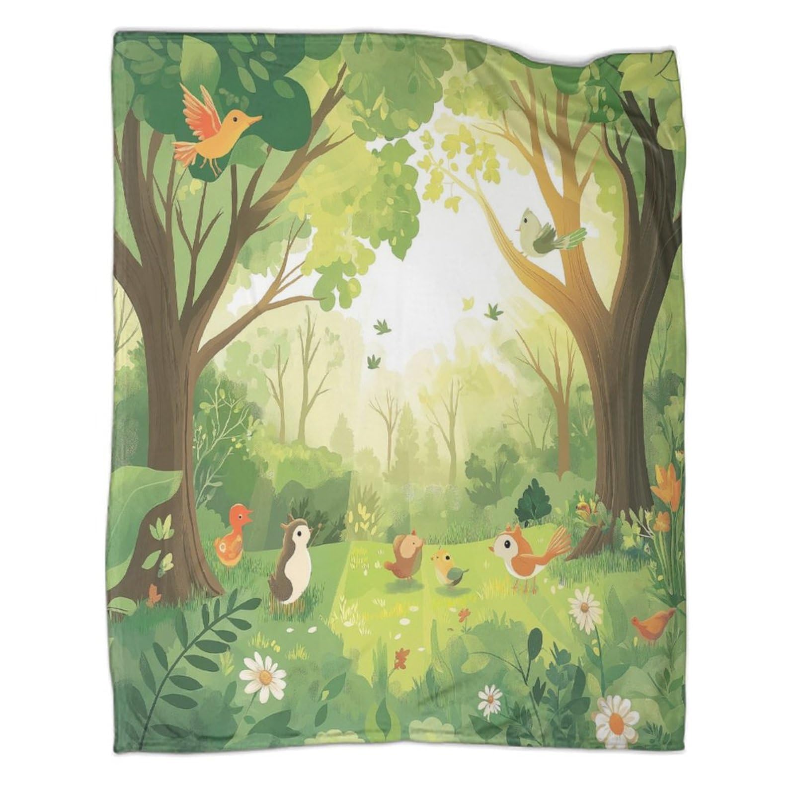 Couverture lit microfibre douce contre le froid plaid canapé oiseau