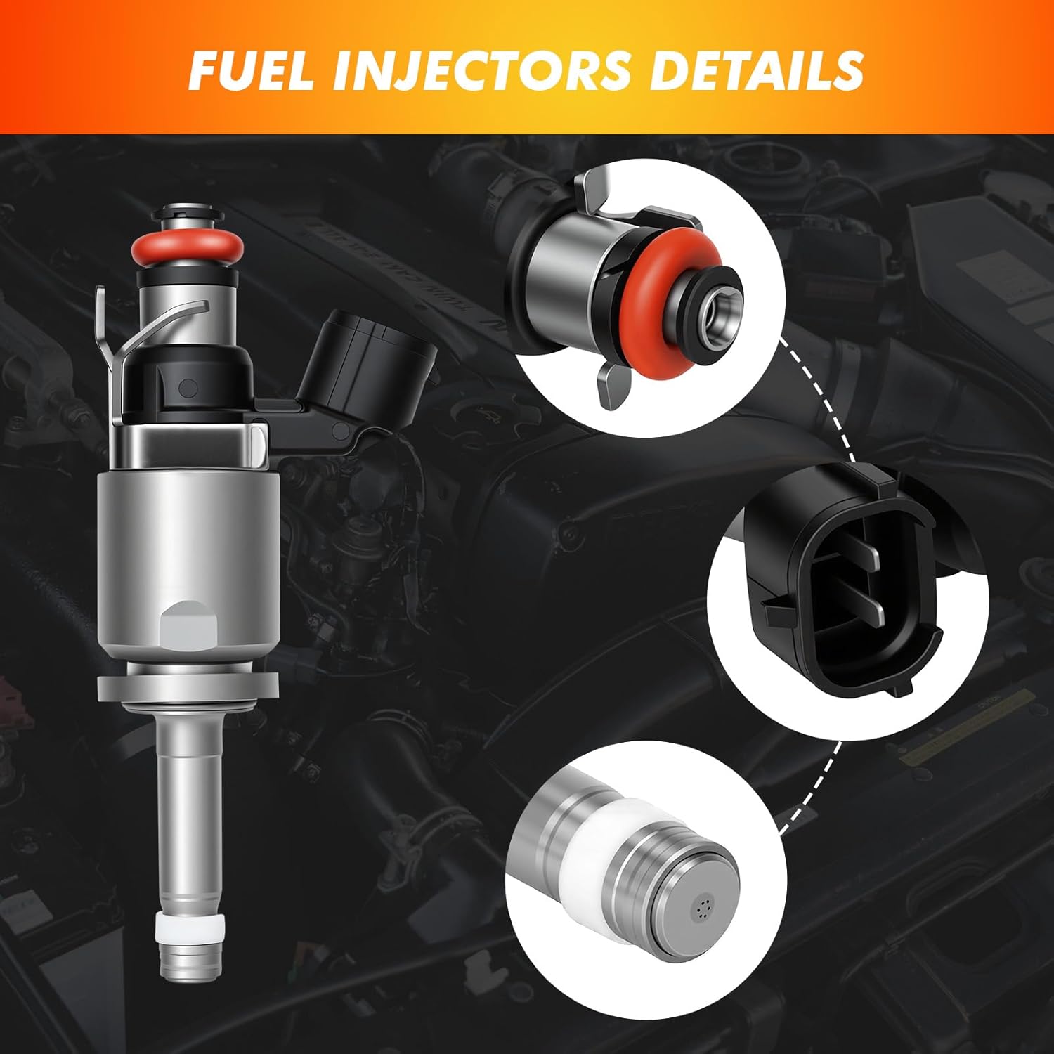 2013-2021 Fuel Injector Compatible for Honda Accord 2013-2017 CR-V 2015-2019, for Acura TLX 2015-2020 ILX 2016-2021, 2.4L, Replace 164505LAA01 16010-5LA-305 16450-5LA-A01