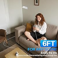 Vista 7 de Cargador rápido para iPhone 17, 16, 15, cargador tipo C, bloque de carga rápida, paquete de 3 cargadores de teléfono USB C de 20 W, cable de carga