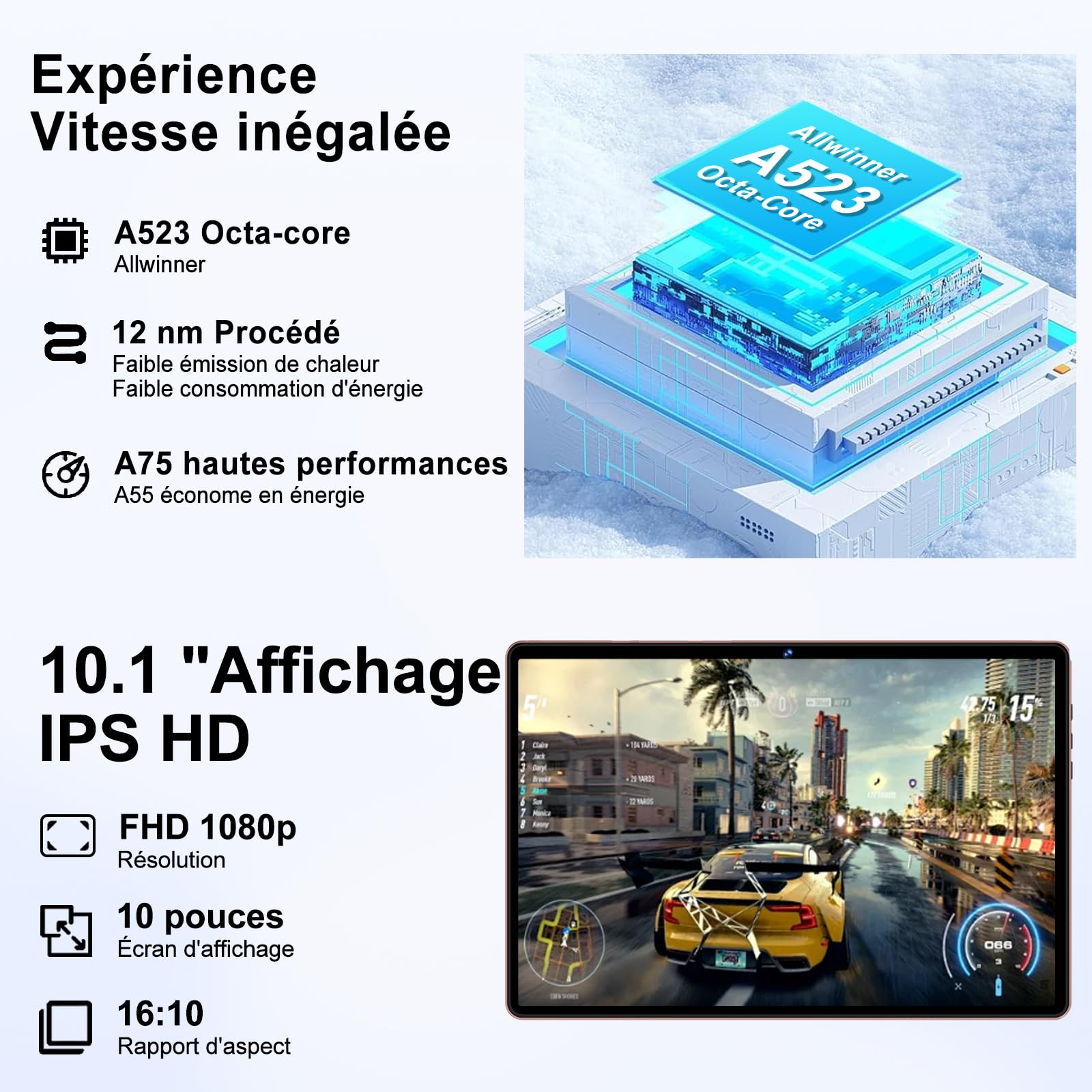 DMOAO Tablet 10 Pollici Android 14 con 18 GB RAM + 128 GB ROM(TF 1TB), FHD Tablet con 5G Wi-Fi 6, Widevine L1, Octa-Core, USB-C, BT 5.0, 6000 mAh, Tastiera + Mouse + Custodia, Oro Rosa