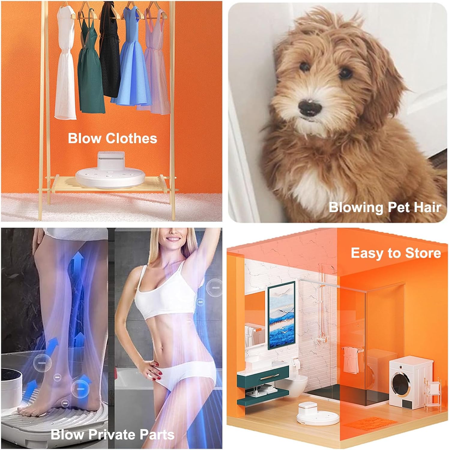 Body Dryer After Shower, Foot Touch Screen, 2500W Negative Ions Body Heater Blow Dryer for Women/Mom/Girls, Body Care Dryer