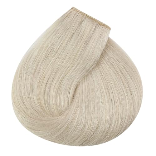 Miniatura 9 de Sunny - Extensiones de cabello con hilo de nailon, extensiones de cabello humano rubio platino #60, extensiones de hilo de nailon, extensiones de