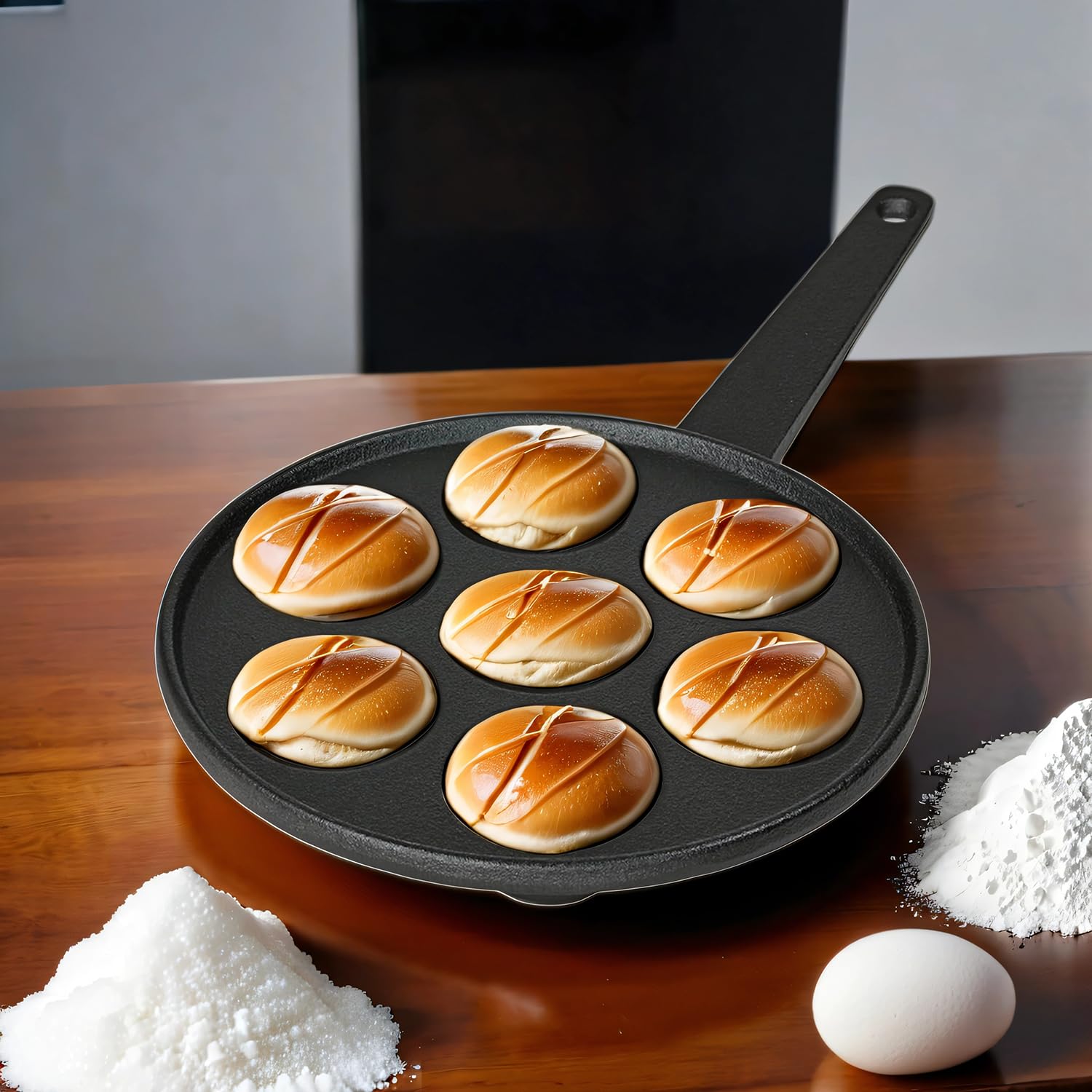 Cast Iron Takoyaki Pan, Mini Pancake Maker, Pancake Pan, Eye Pan  