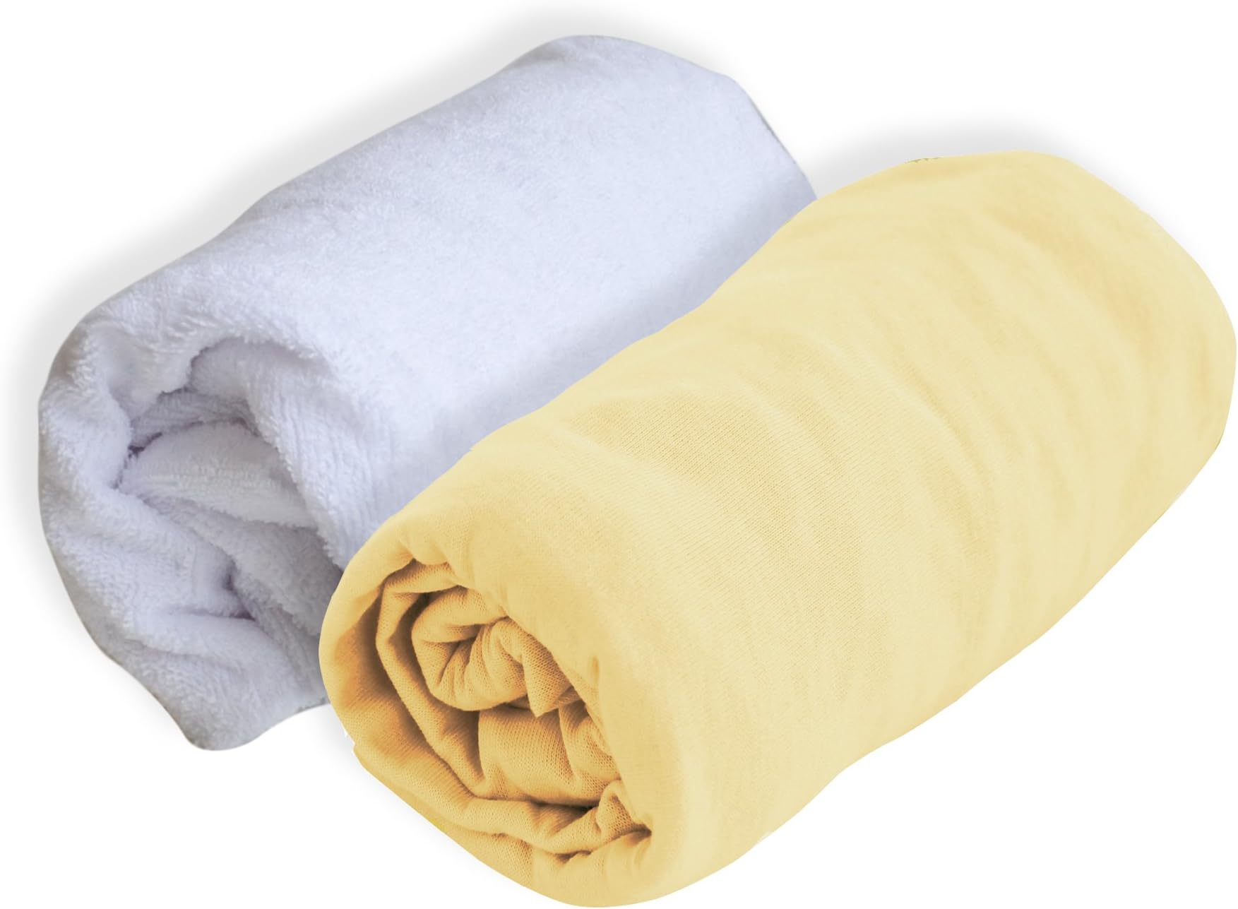 Poyetmotte Mattress Protector and Fitted Sheet, 120cm, Straw, One Size