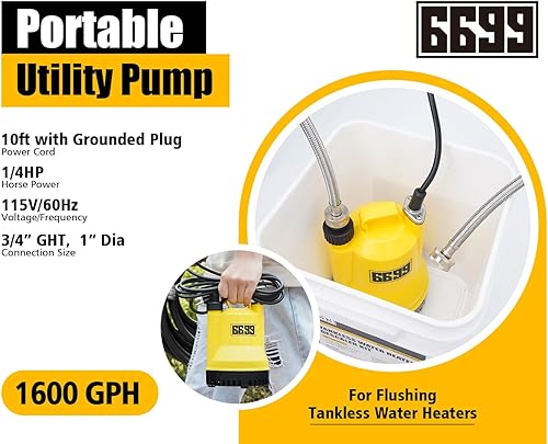 Miniatura 3 de 6699 Kit de lavado de calentador de agua sin tanque Solo tienes que añadir descalcificador de vinagre Calentadores de agua fáciles de limpiar SUB