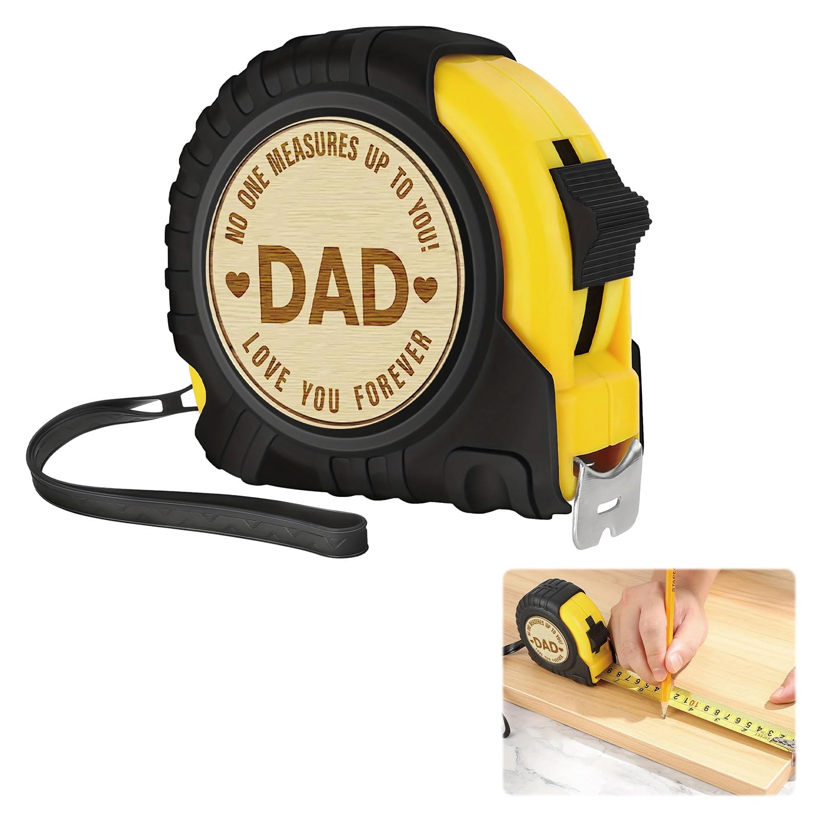 Dad Gifts, Dad Tape Measure,Personalised Tape Measure,Funny T ape Measure,Novelty Daddy Happy Birthday Gift,Funny Present From Son Or Daughter For Him Men,16ft