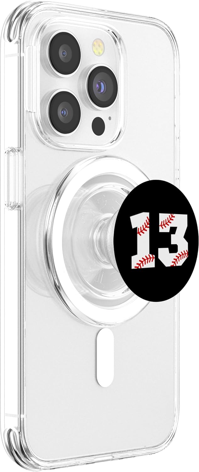 Baseball Popsocket #13 - Baseball Pop Socket - Number 13 PopSockets PopGrip: Swappable Grip for Phones & Tablets PopSockets MagSafe PopGrip for iPhone