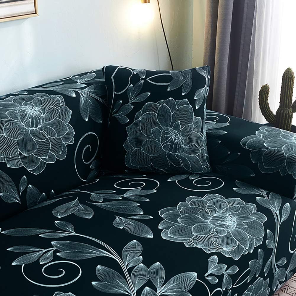 HOTNIU Decorative Throw Pillow Cover Printed Square Cushion Cover Double-Sided Zipper Closure Patterned Square Pillowcase 18 x 18 Inch/ 45 x 45 cm, Pattern GY image 3