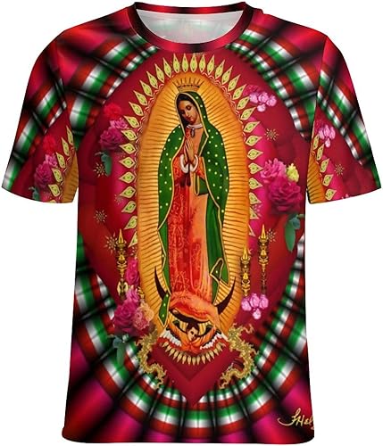 Miniatura 7 de Our Lady of Guadalupe Virgin Mary Women Full Print T-Shirt