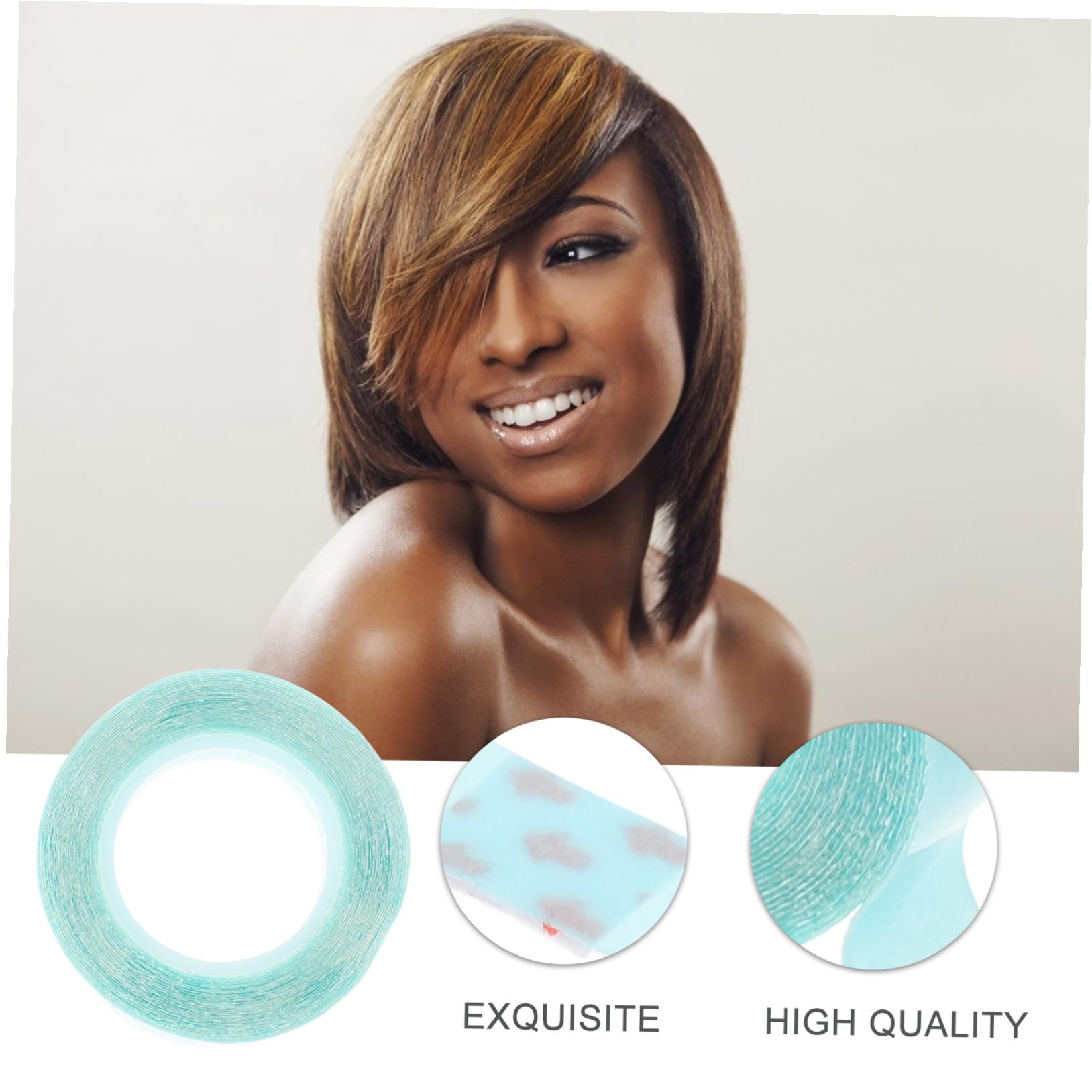 Didiseaon 8 Rollos peluca cinta de doble cara pegatinas impermeables cabello cinta para peluca cinta de peluca resistente al agua encaje frontal cinta de lados anillo de pelo pegamento