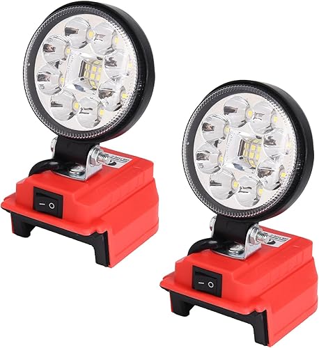 Miniatura 11 de Luz de trabajo LED inalámbrica para batería Dewalt de 20 V, linterna de 20 V para luz Dewalt, luz de inundación recargable portátil de 48 W 4800 LM