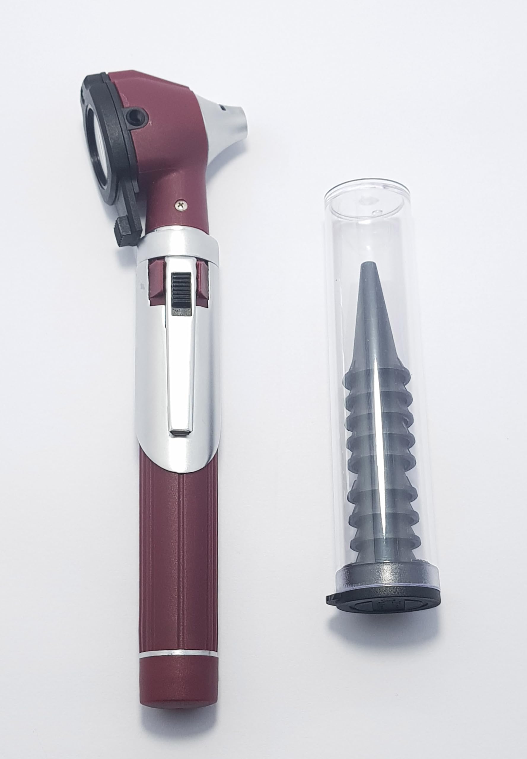 Fiber Optic Otoscope Examination Set Mini Pocket Size Brown Color #OS1009