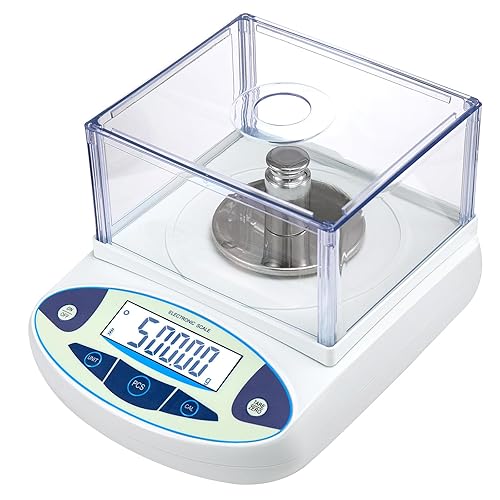 Balanza analítica de laboratorio, báscula digital de precisión de 17.64 oz x 0.00 oz, precisión de 0.00 oz, escala de miligramo científico de