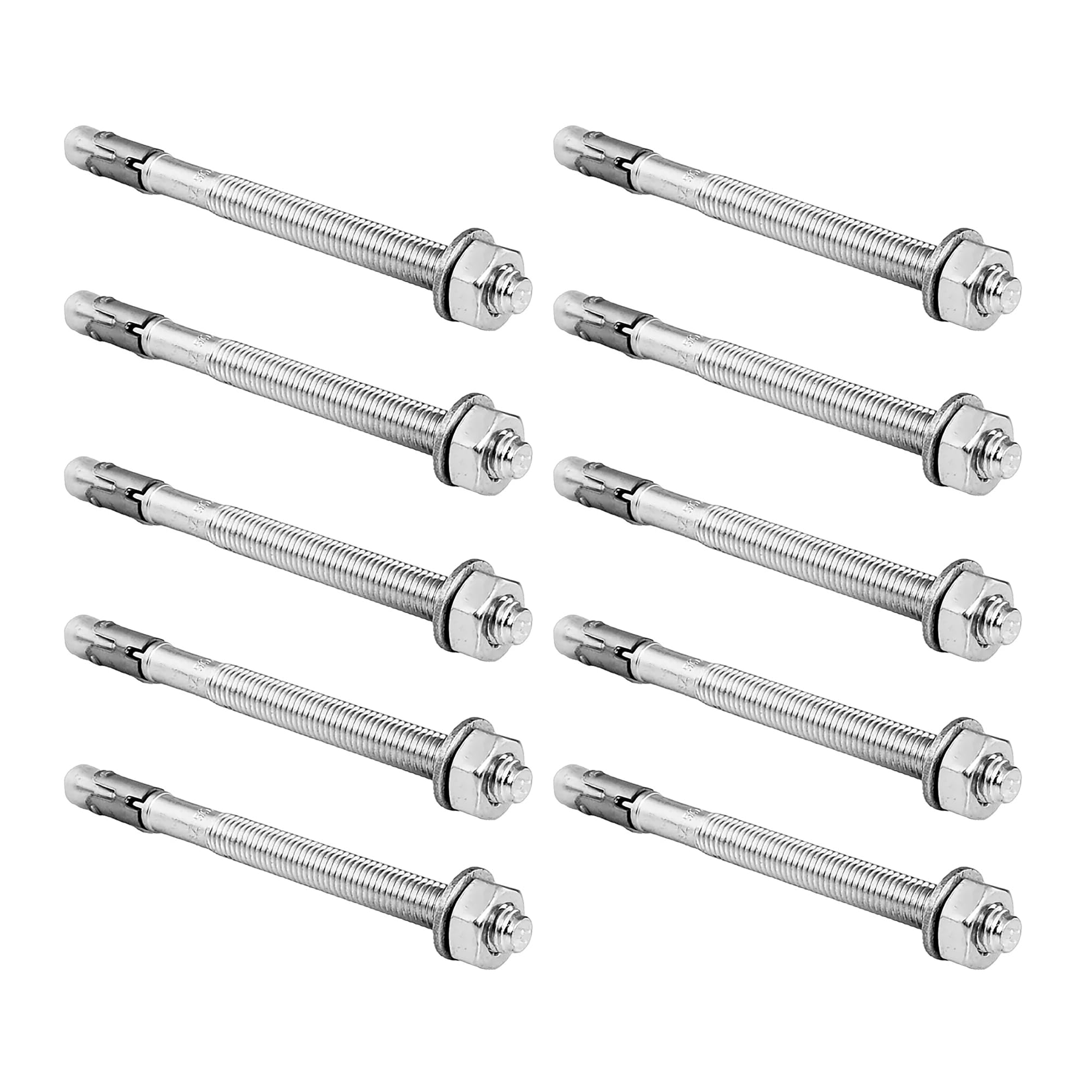 V4A Edelstahl Betonschlaganker M12x110/10 10 Stück - Bolzenanker Schwerlastanker Bodenanker Ankerbolzen