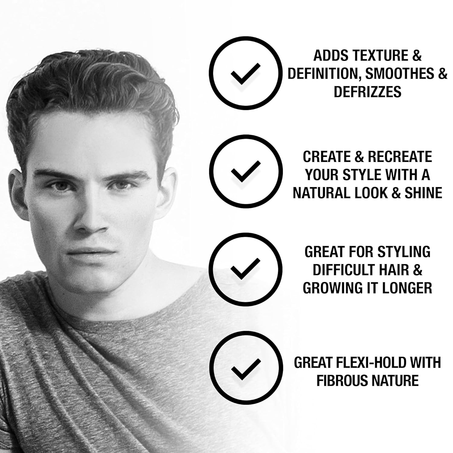 men-ü CREATE AND SHAPE 100ml – Adds texture and definition, smoothes and defrizzes. Hair putty with medium hold and medium shine. 100ml